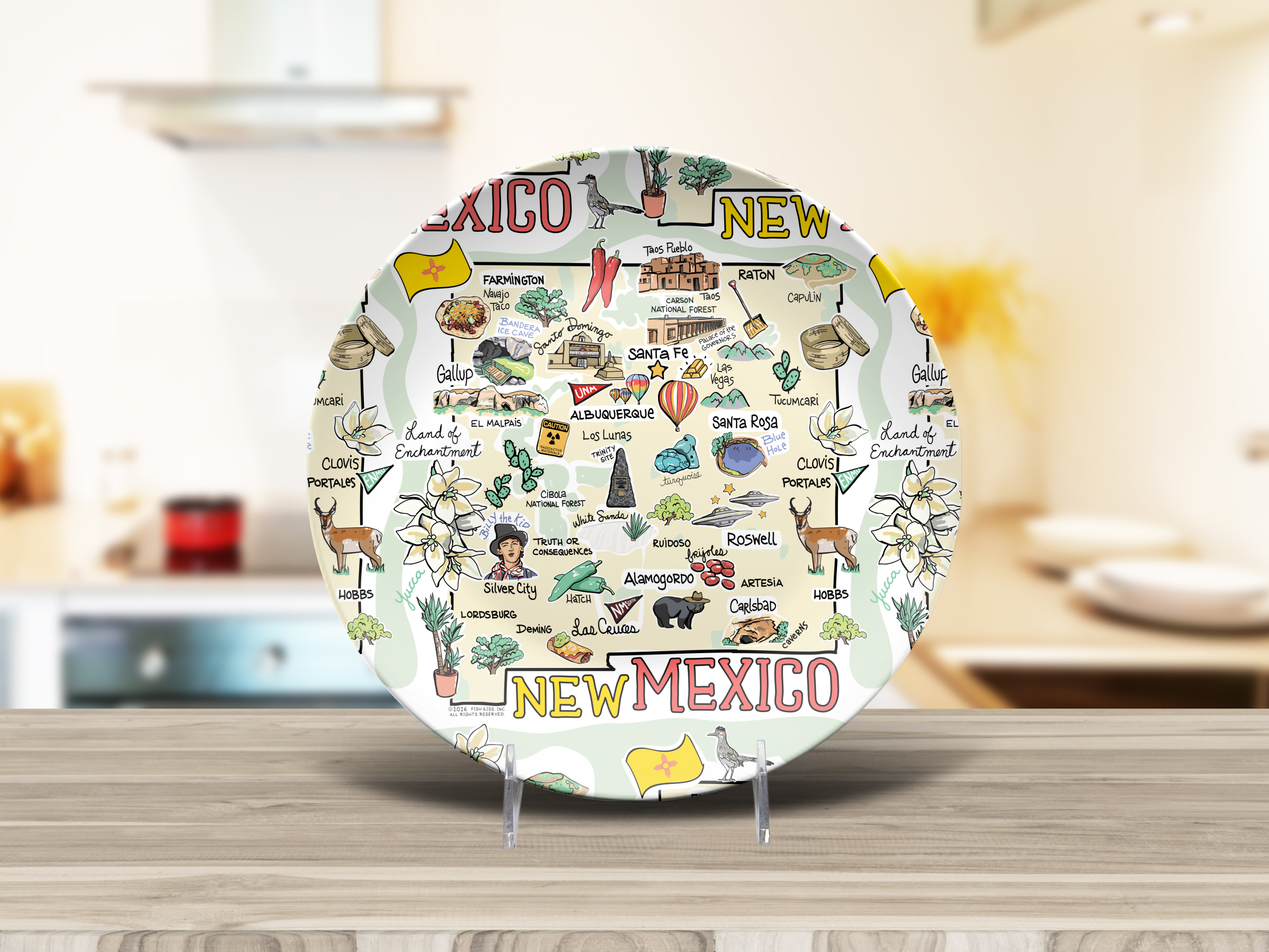 New Mexico Map Plate