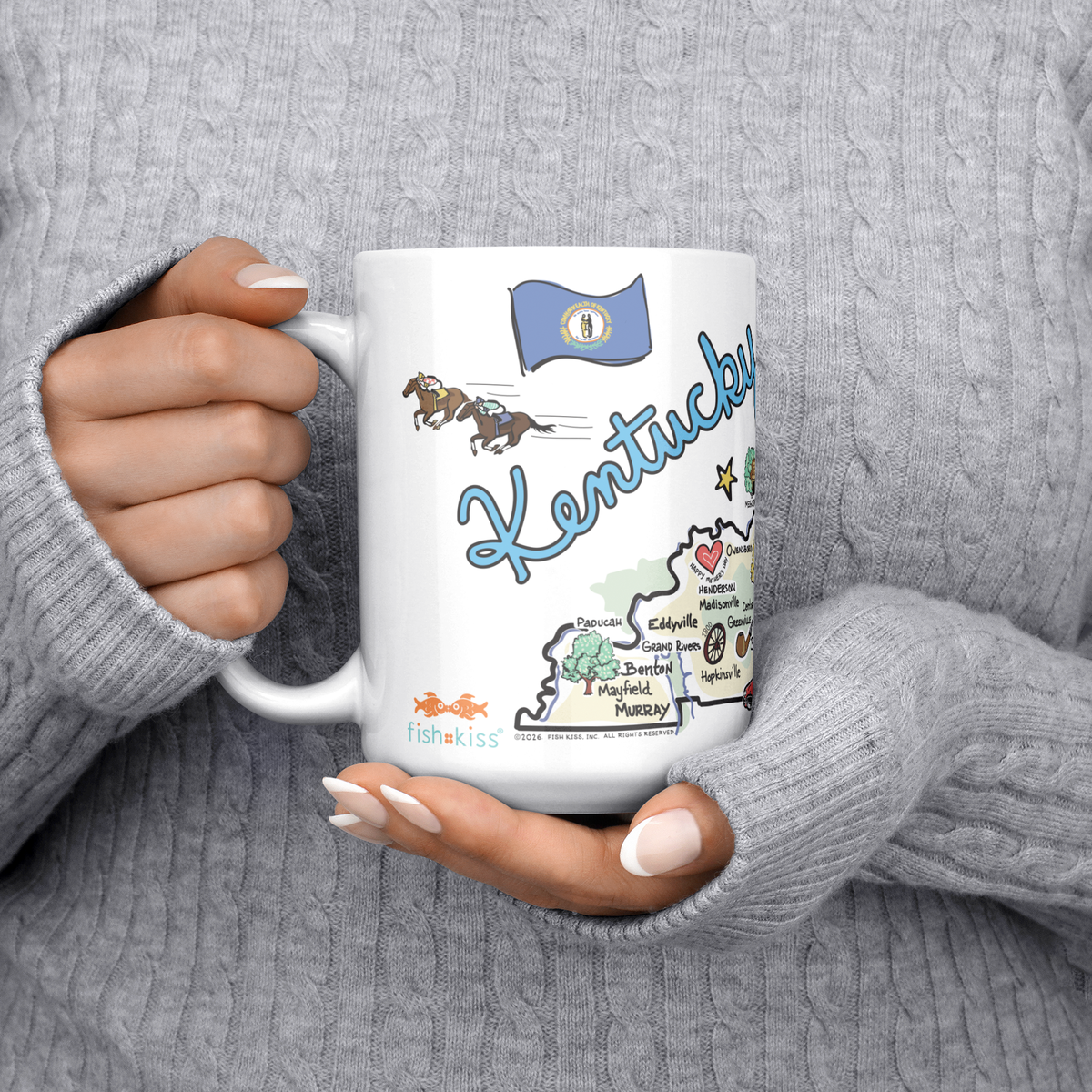 Kentucky 15oz White Mug