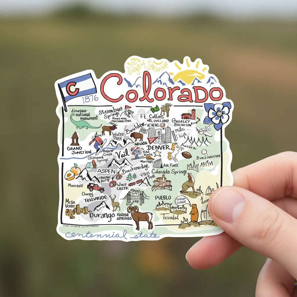 Colorado Map Sticker