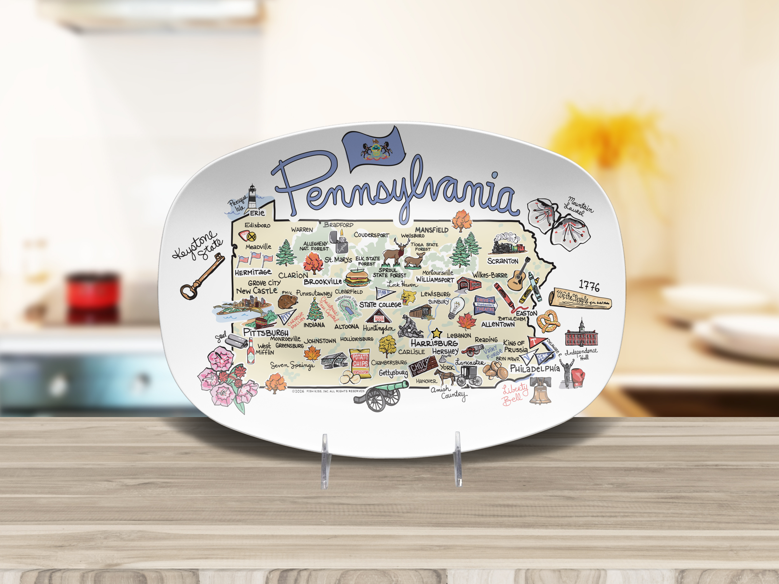 Pennsylvania Map Platter