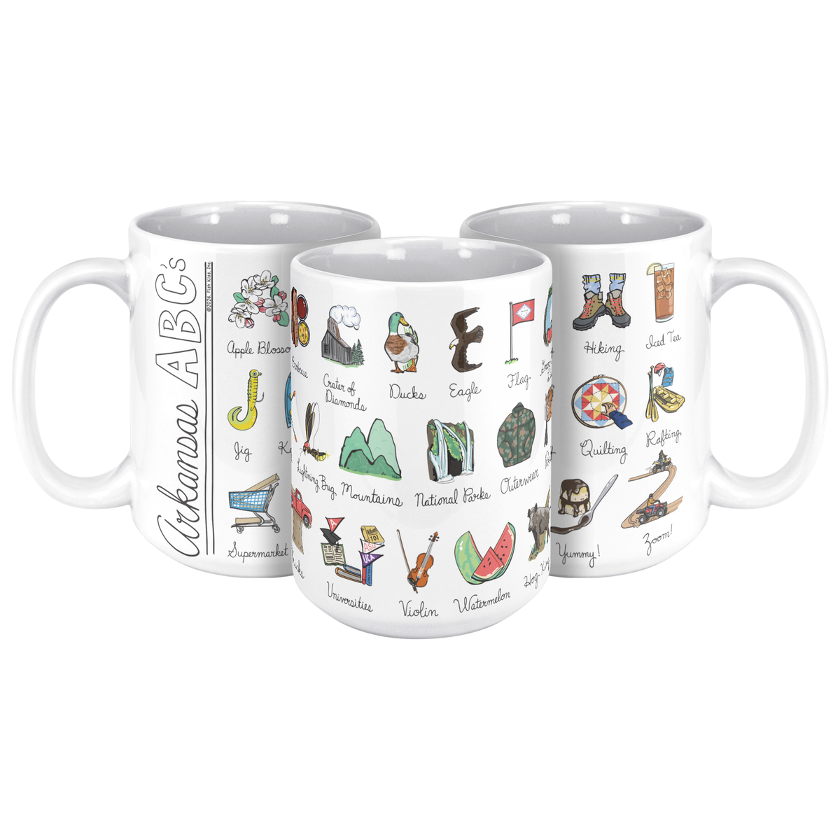 State Alphabet 15oz White Mug