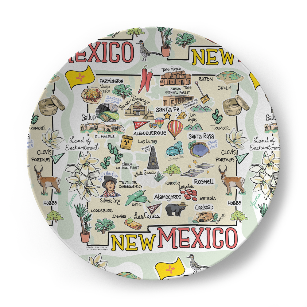 New Mexico Map Plate
