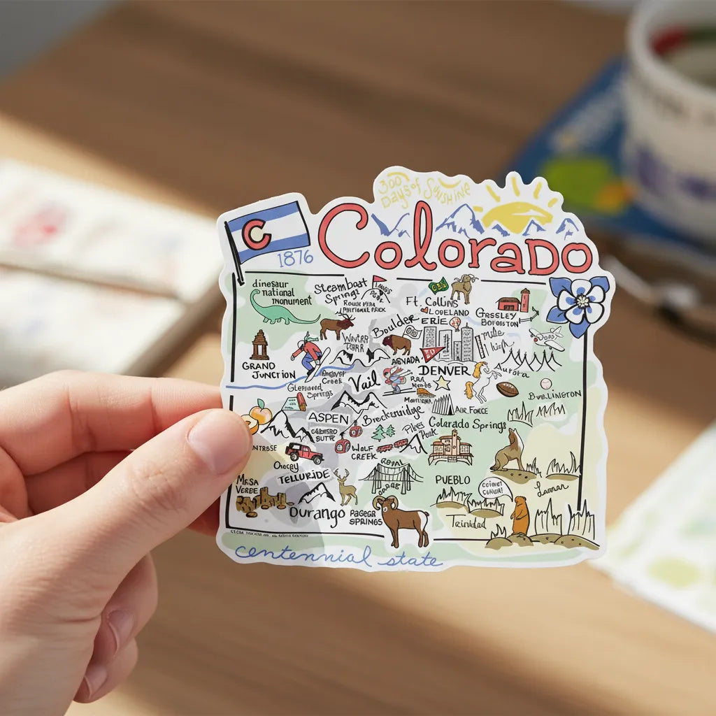Colorado Map Sticker