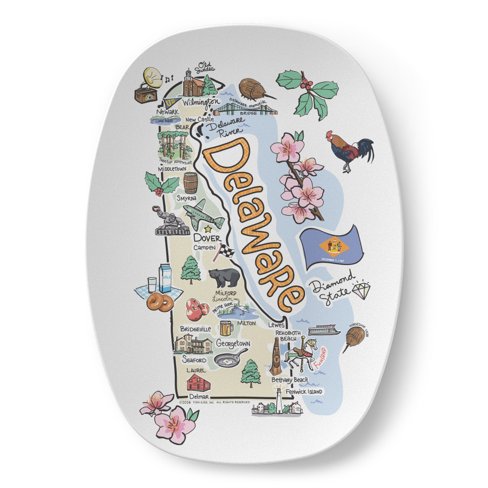 Delaware Map Platter