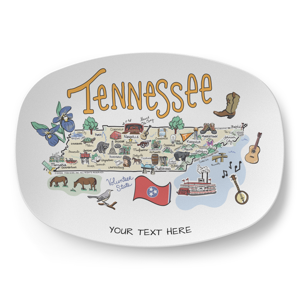 Custom State Map Platter