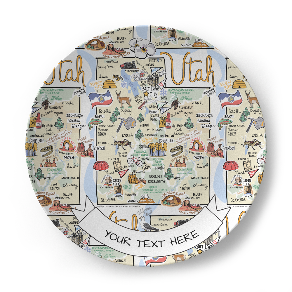 Custom State Map Plate
