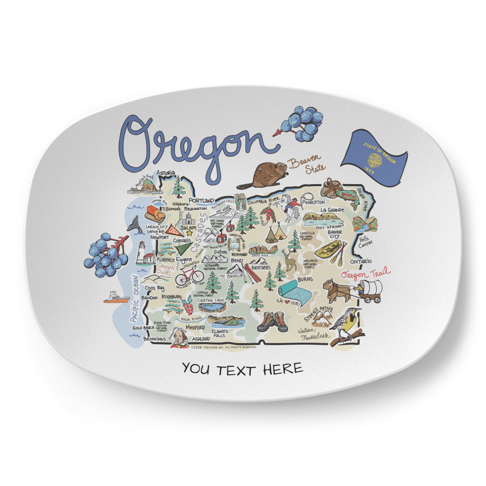 Custom State Map Platter