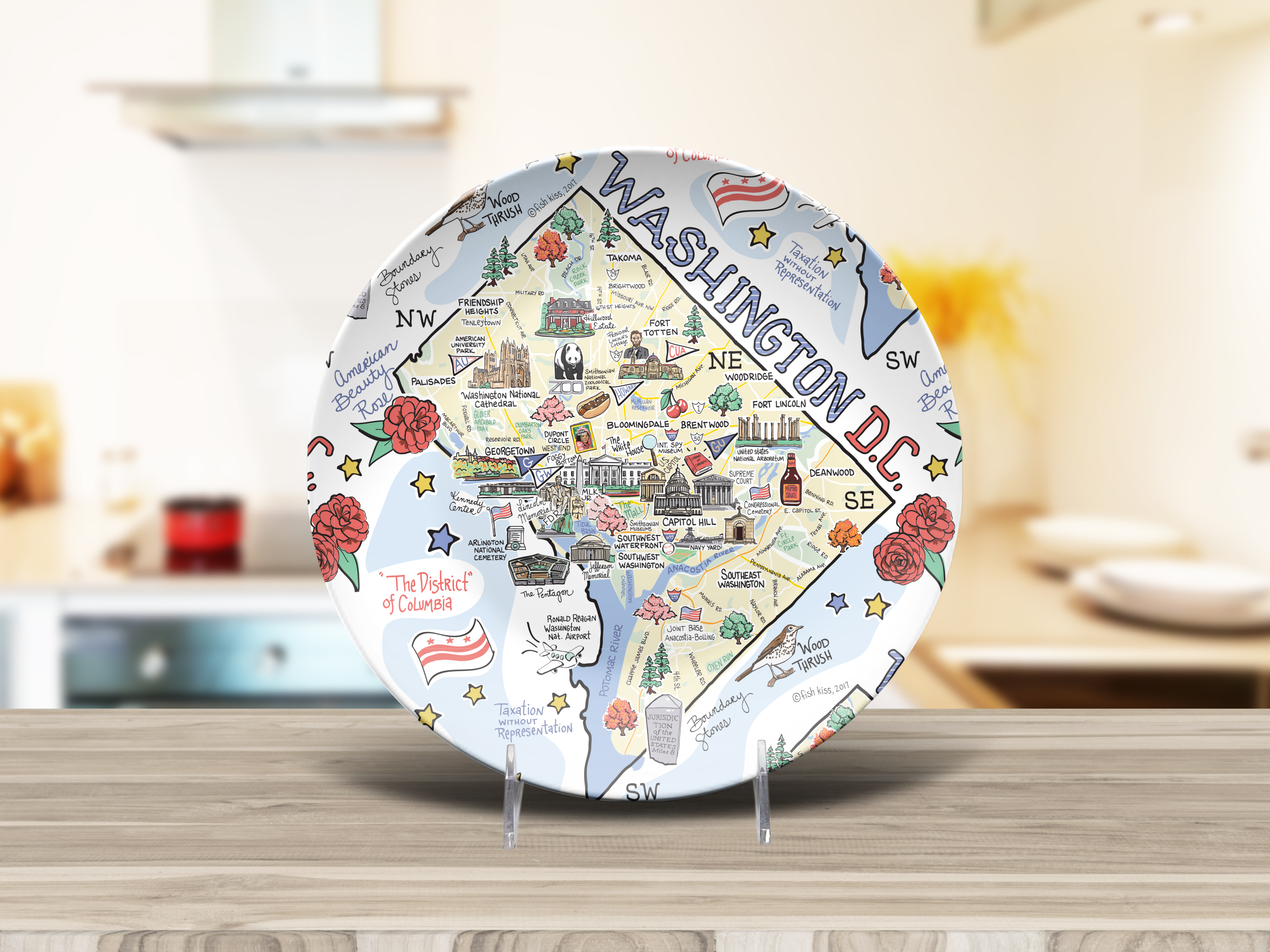 Washington DC Map Plate