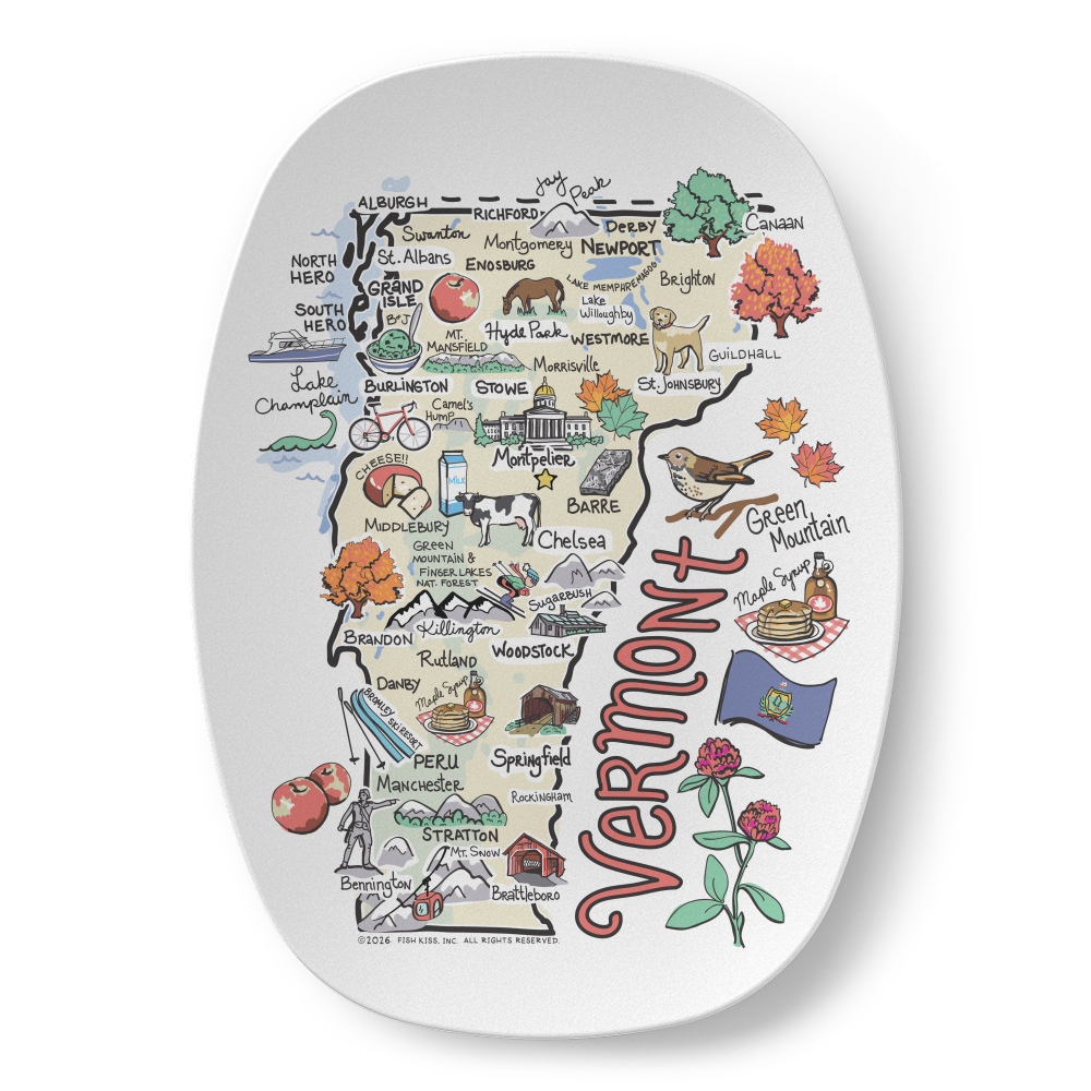 Vermont Map Platter