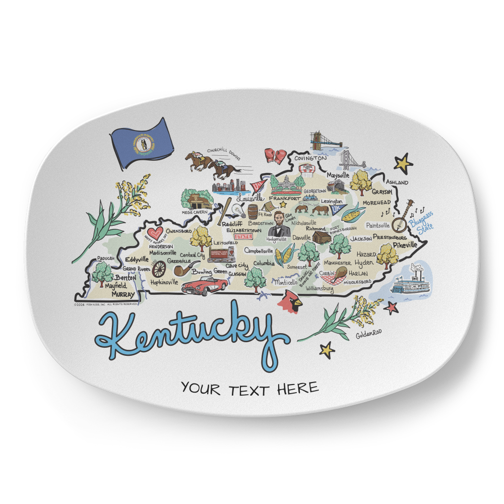Kentucky Map Platter