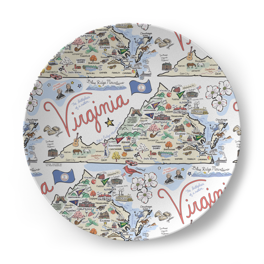 Virginia Map Plate