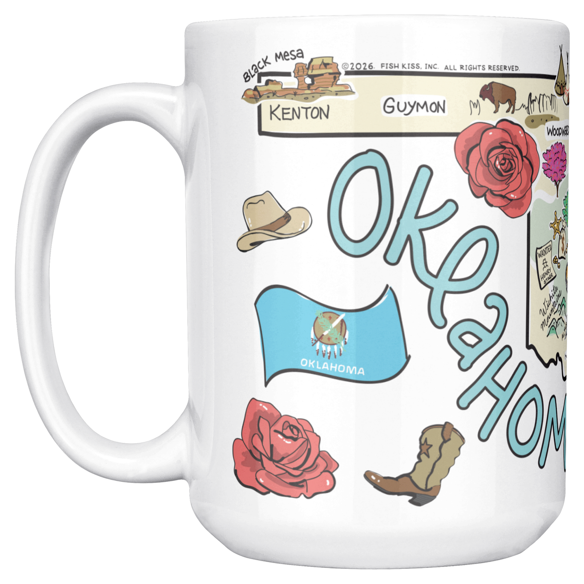 Oklahoma 15oz White Mug