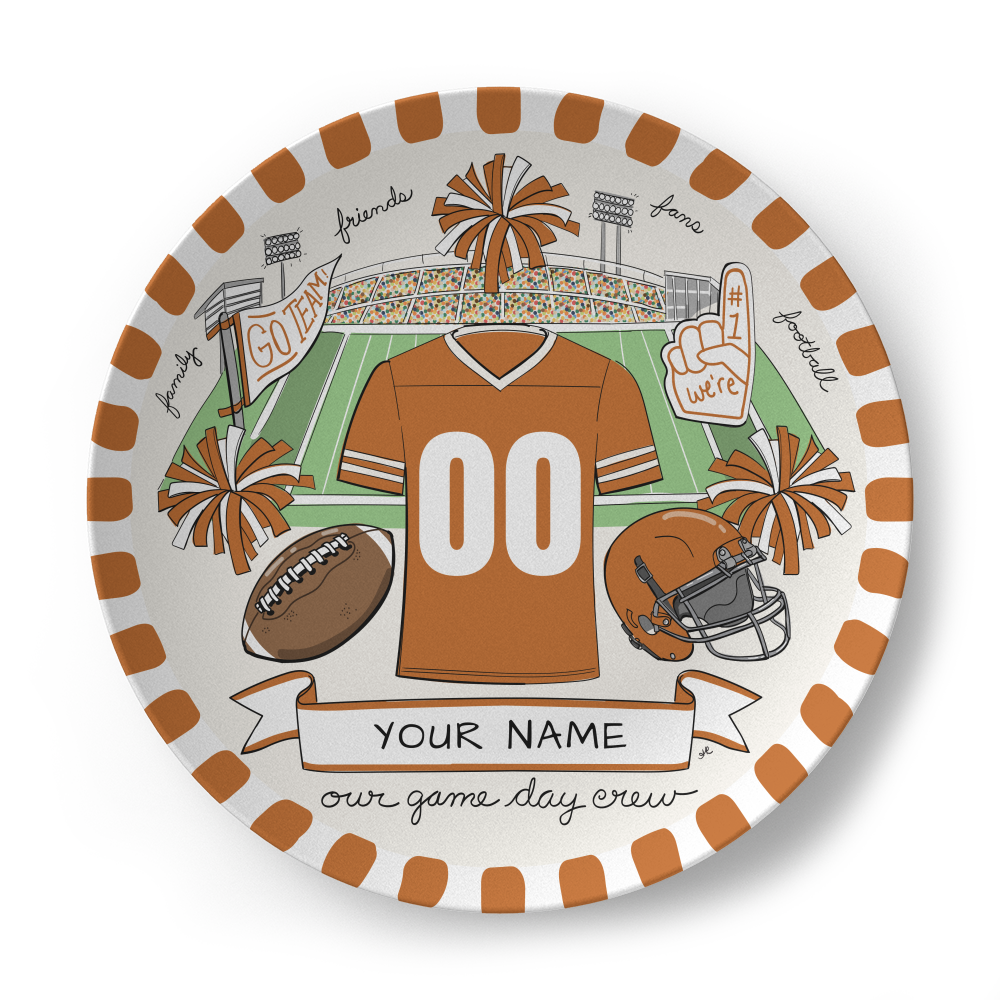 Our Game Day Crew Plate - Burnt Orange