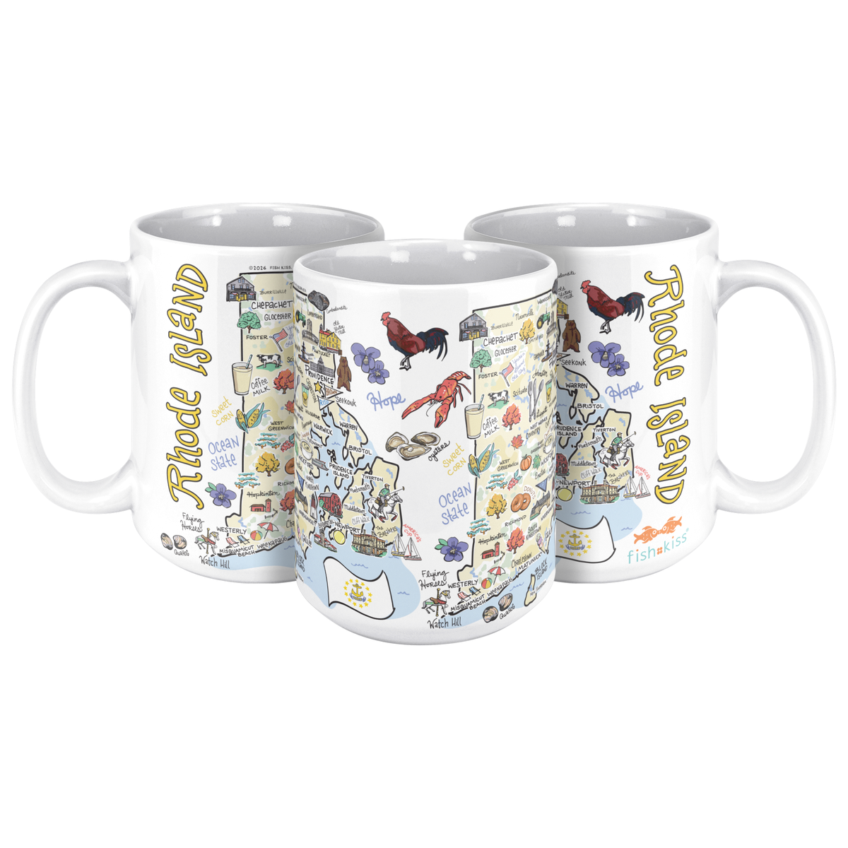 Rhode Island 15oz White Mug