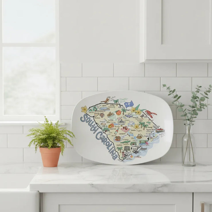 South Carolina Map Platter
