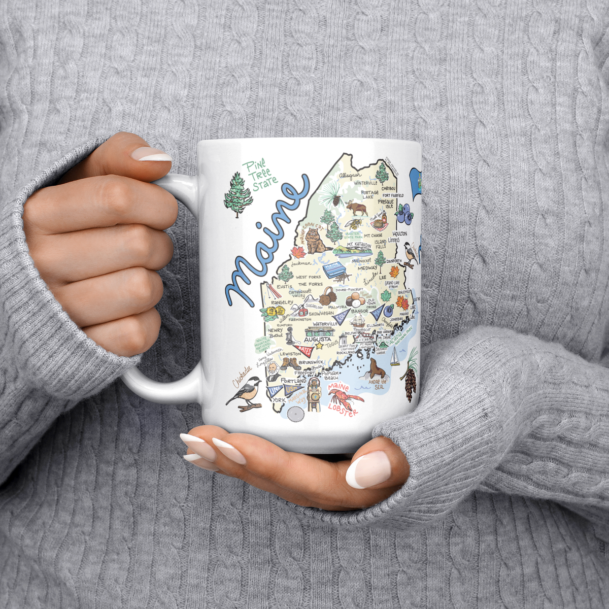 Maine 15oz White Mug