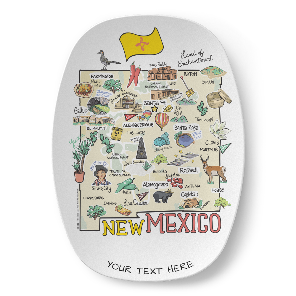 New Mexico Map Platter