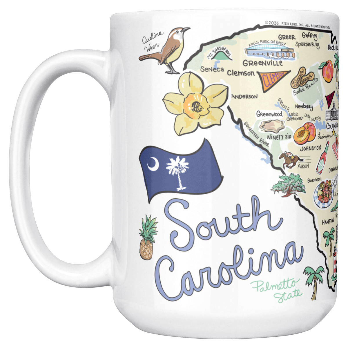 South Carolina 15oz White Mug