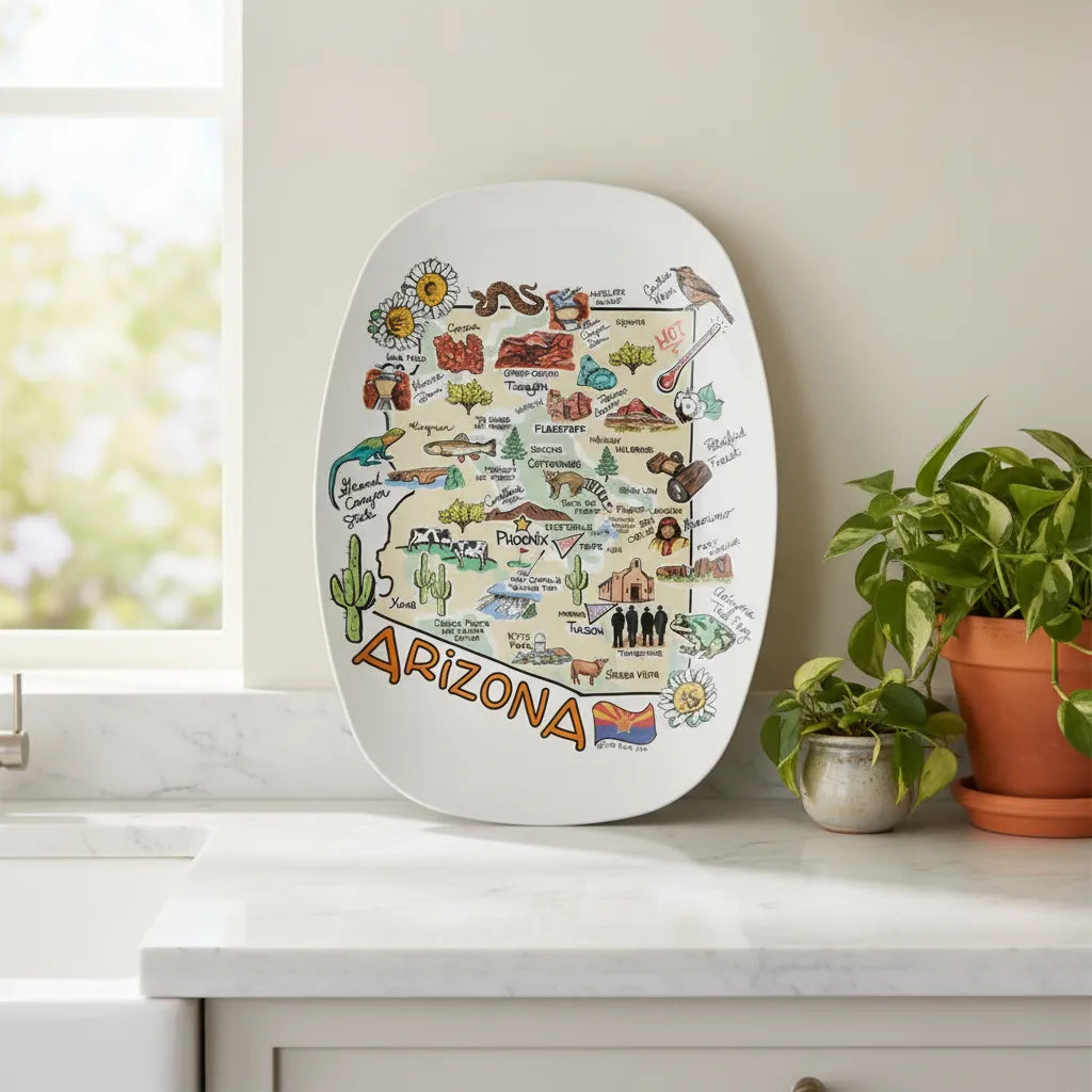 Arizona Map Platter