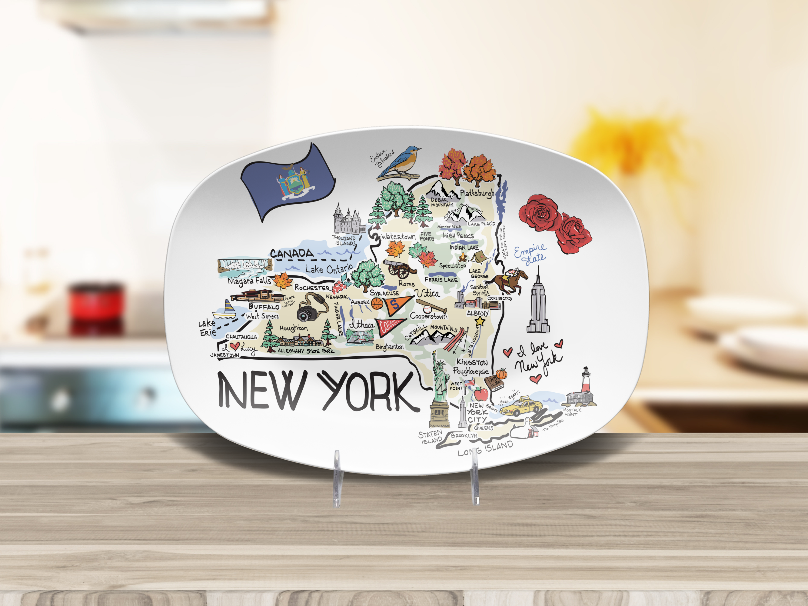 New York Map Platter
