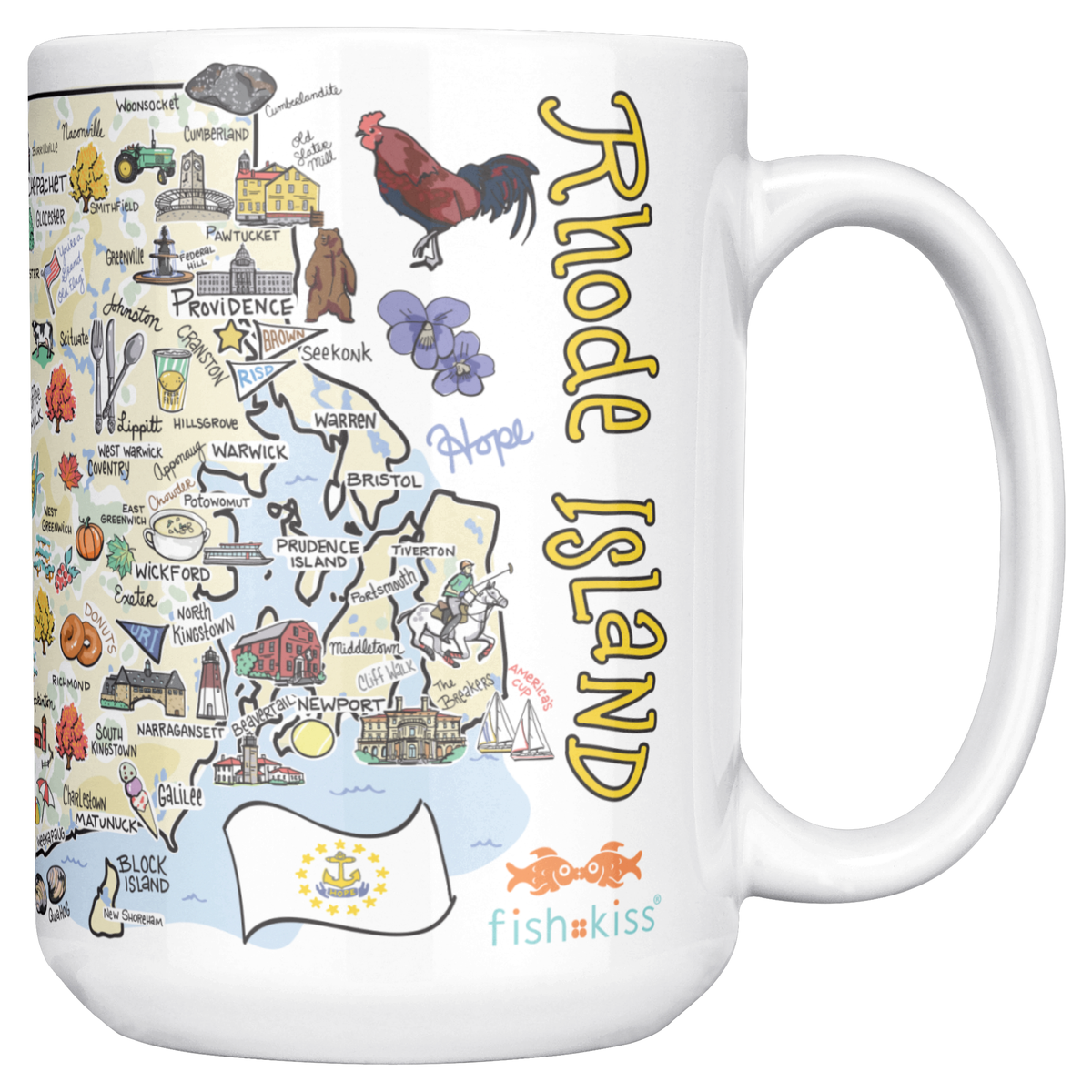 Rhode Island 15oz White Mug