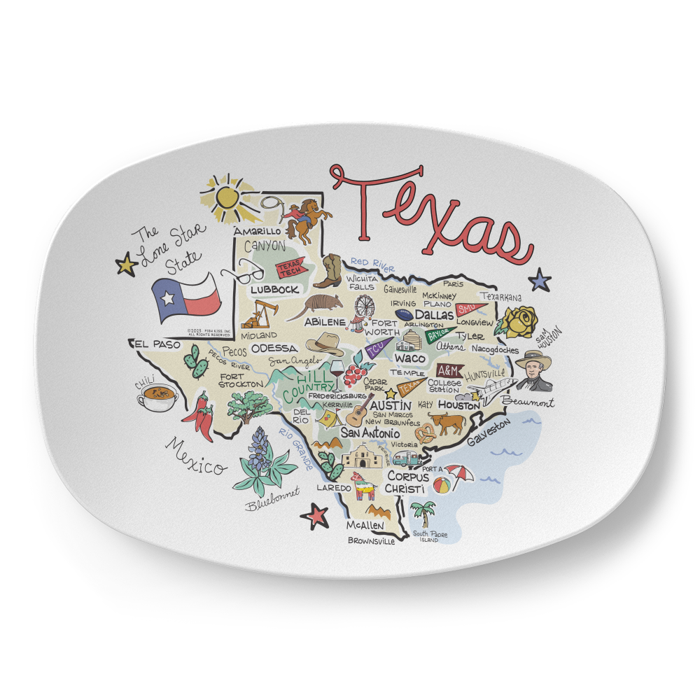 Texas Map Platter