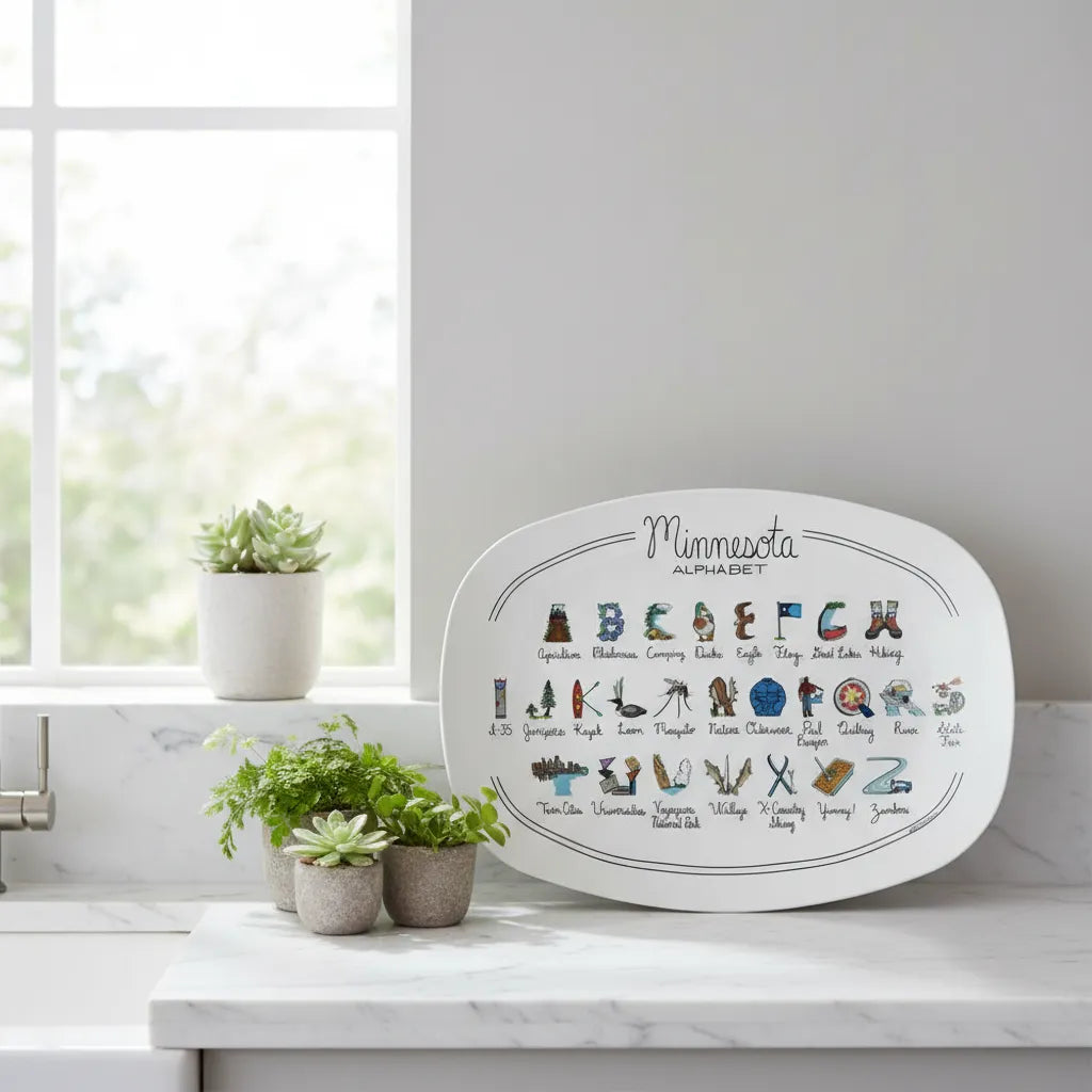 Minnesota Alphabet Platter