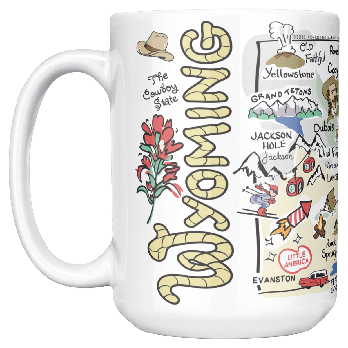 Wyoming 15oz White Mug