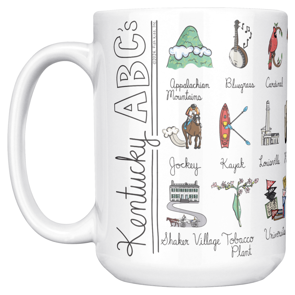 State Alphabet 15oz White Mug