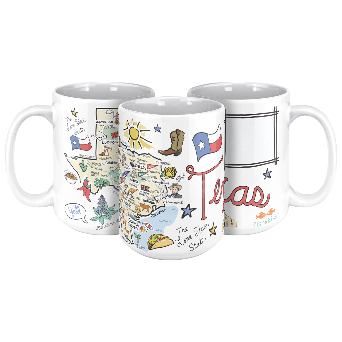 Texas 15oz White Mug