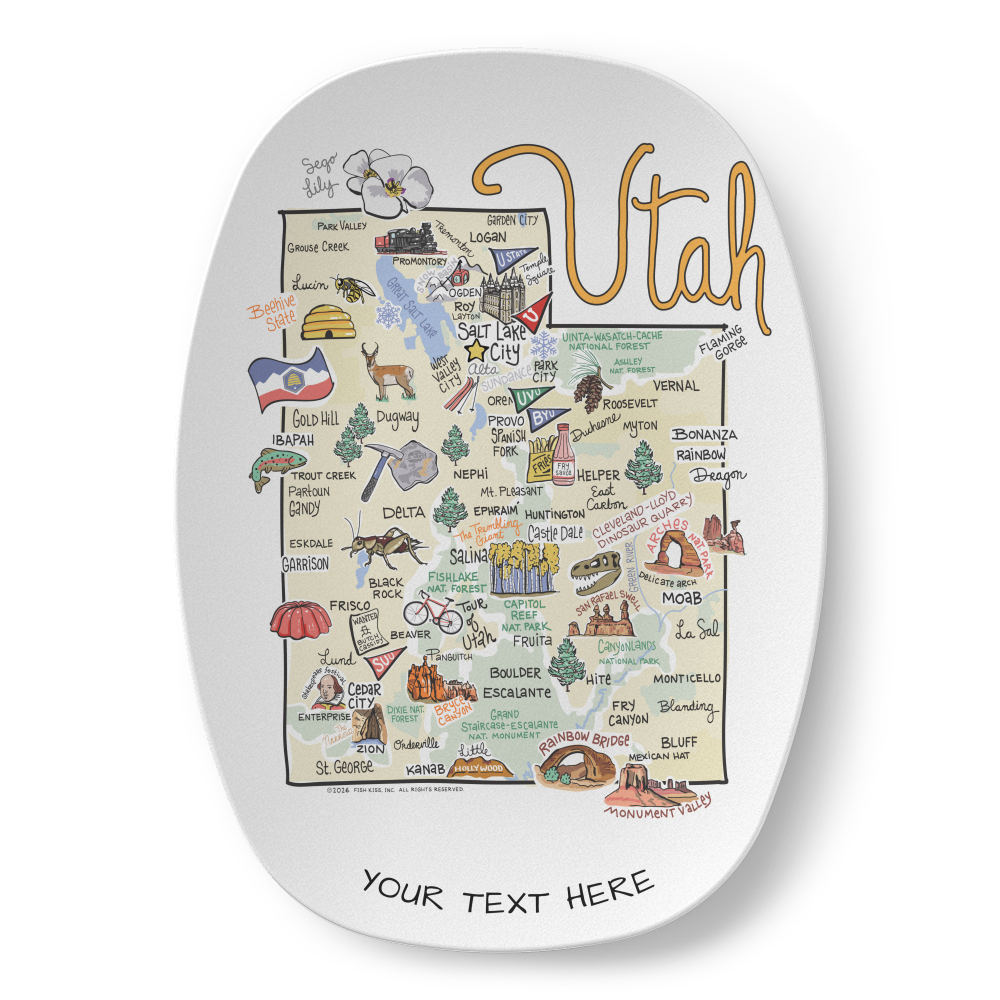 Custom State Map Platter