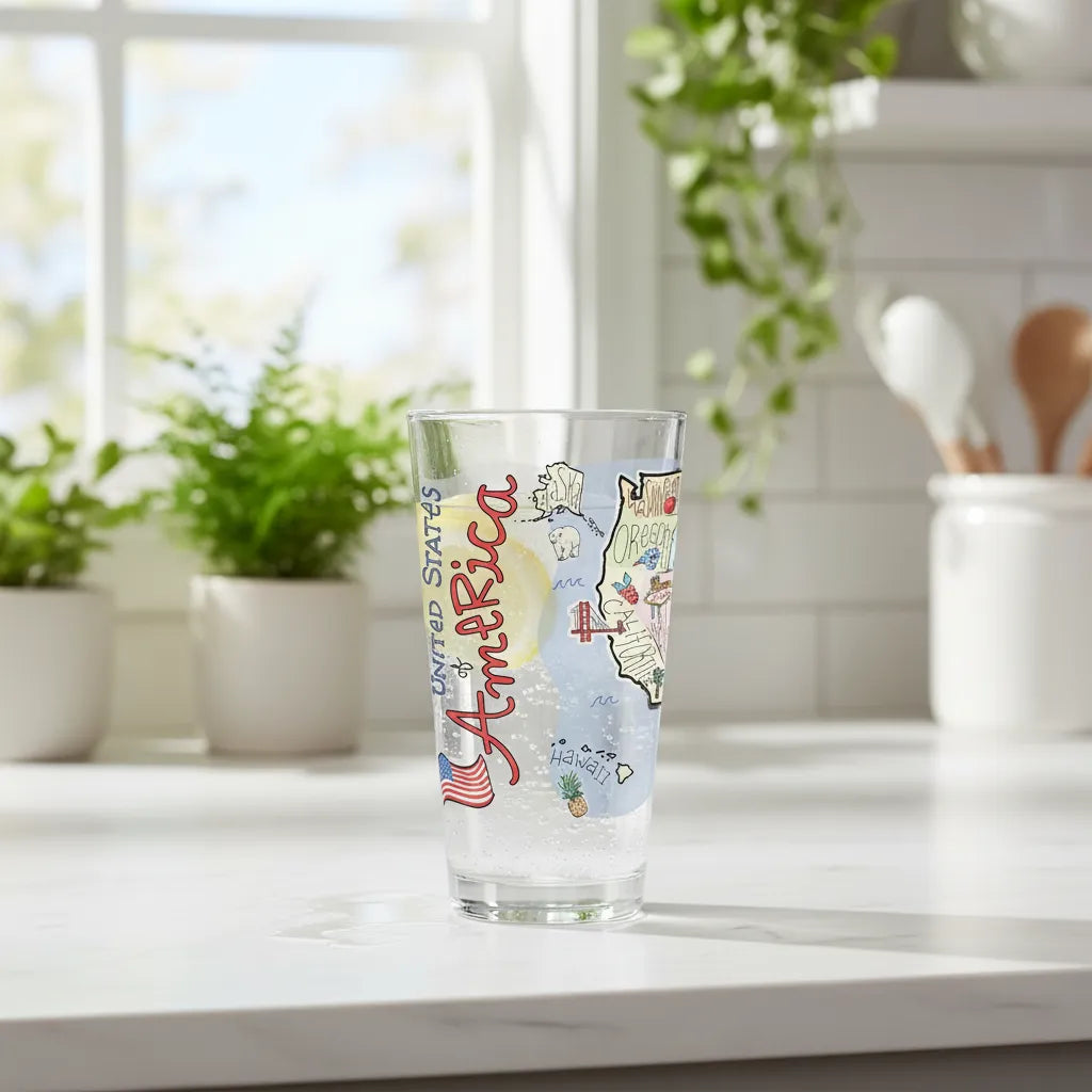 America Map Glass