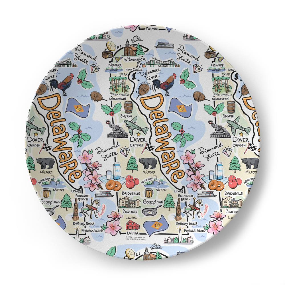 Delaware Map Plate