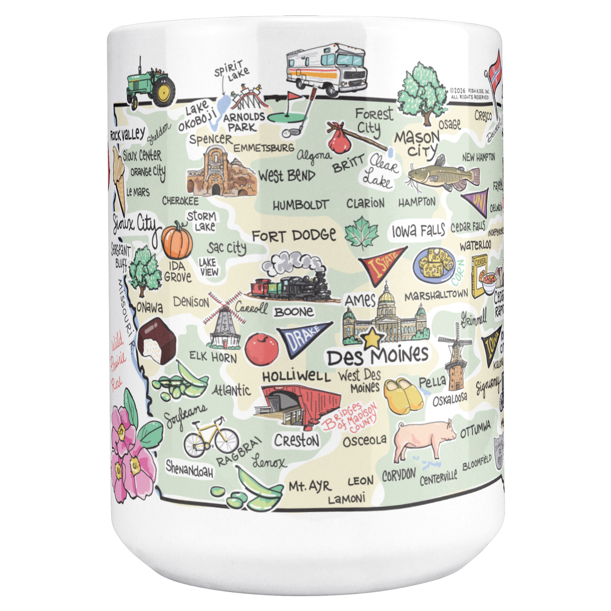 Iowa 15oz White Mug