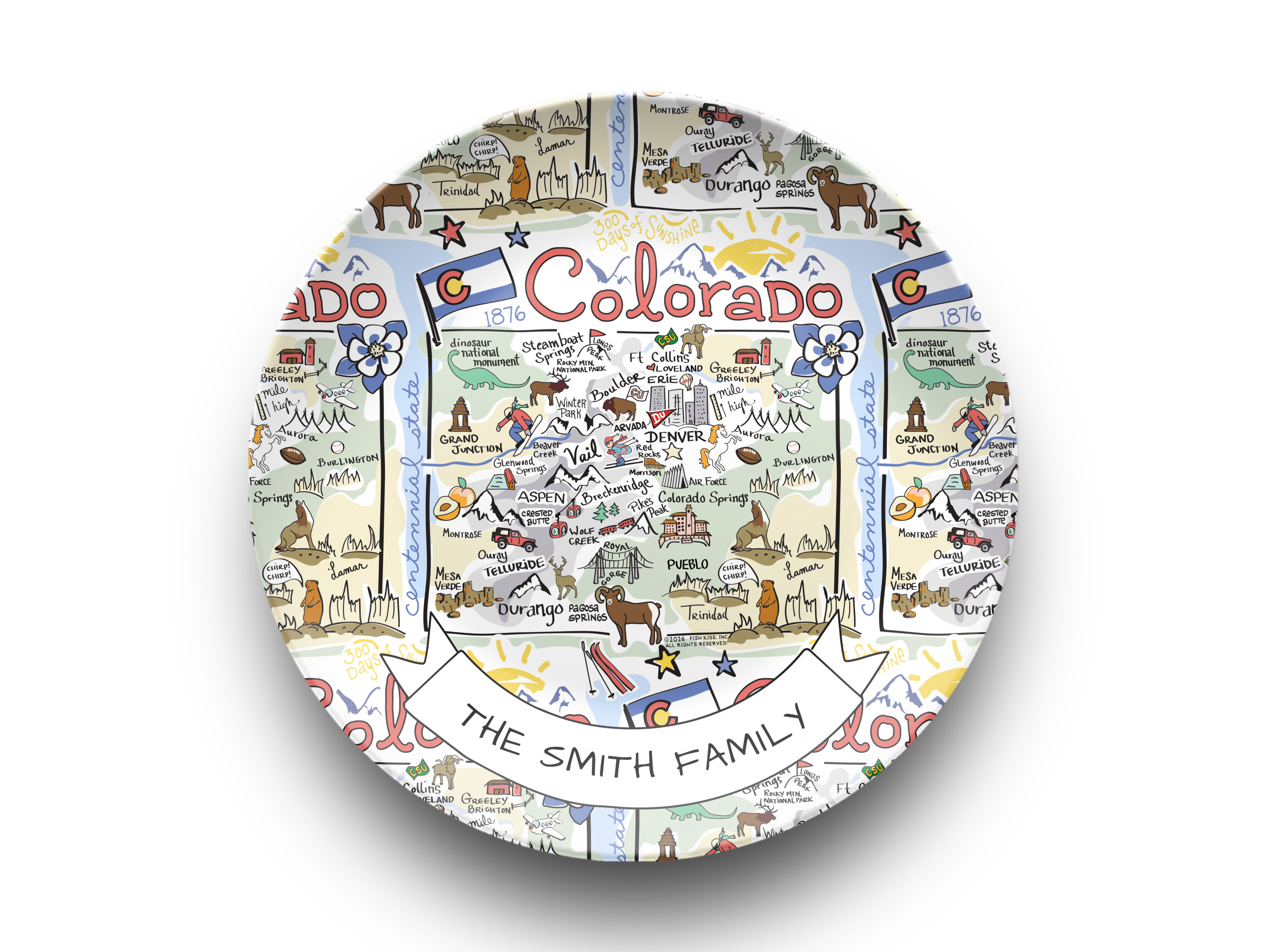 Custom Colorado Plate with Family Name