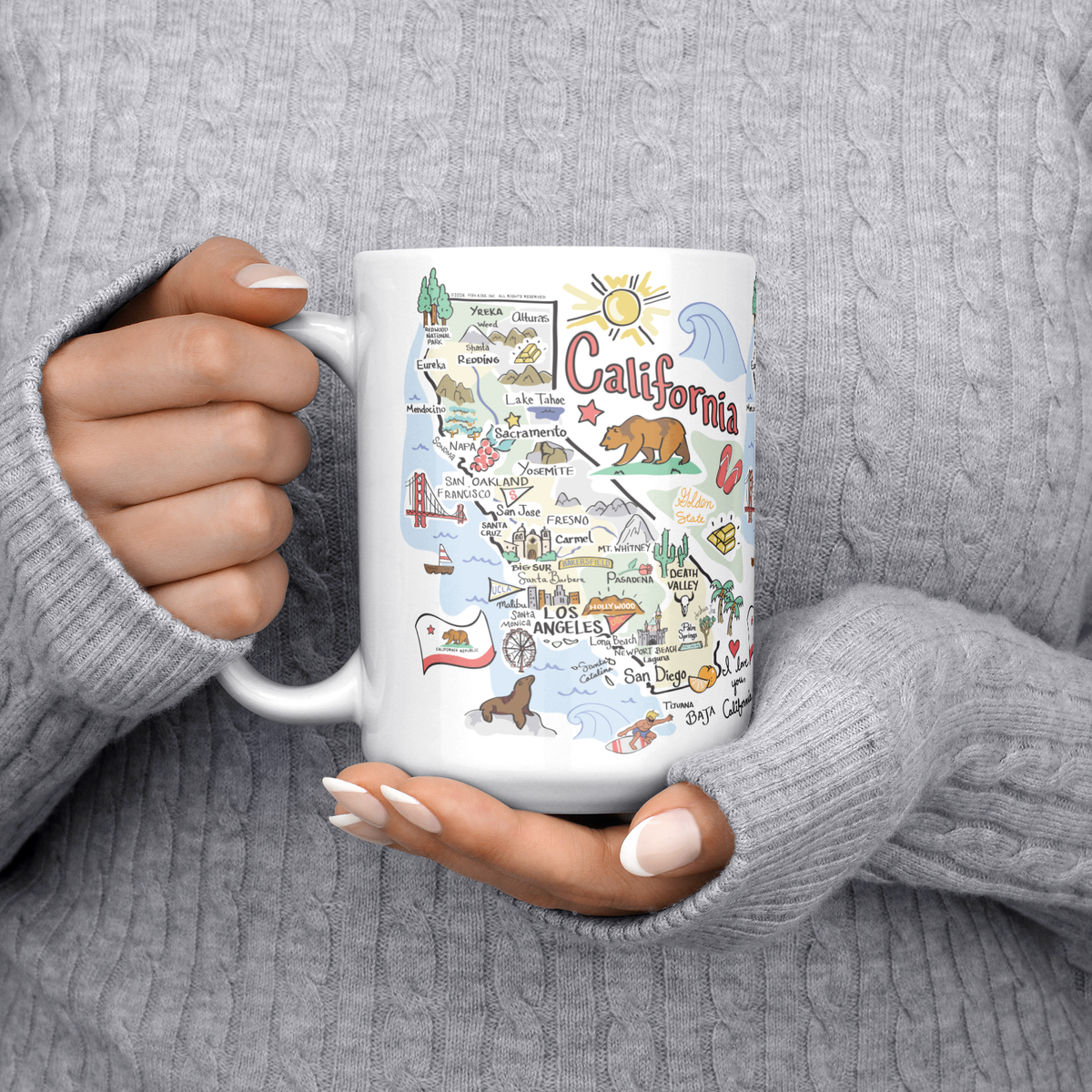 California 15oz White Mug
