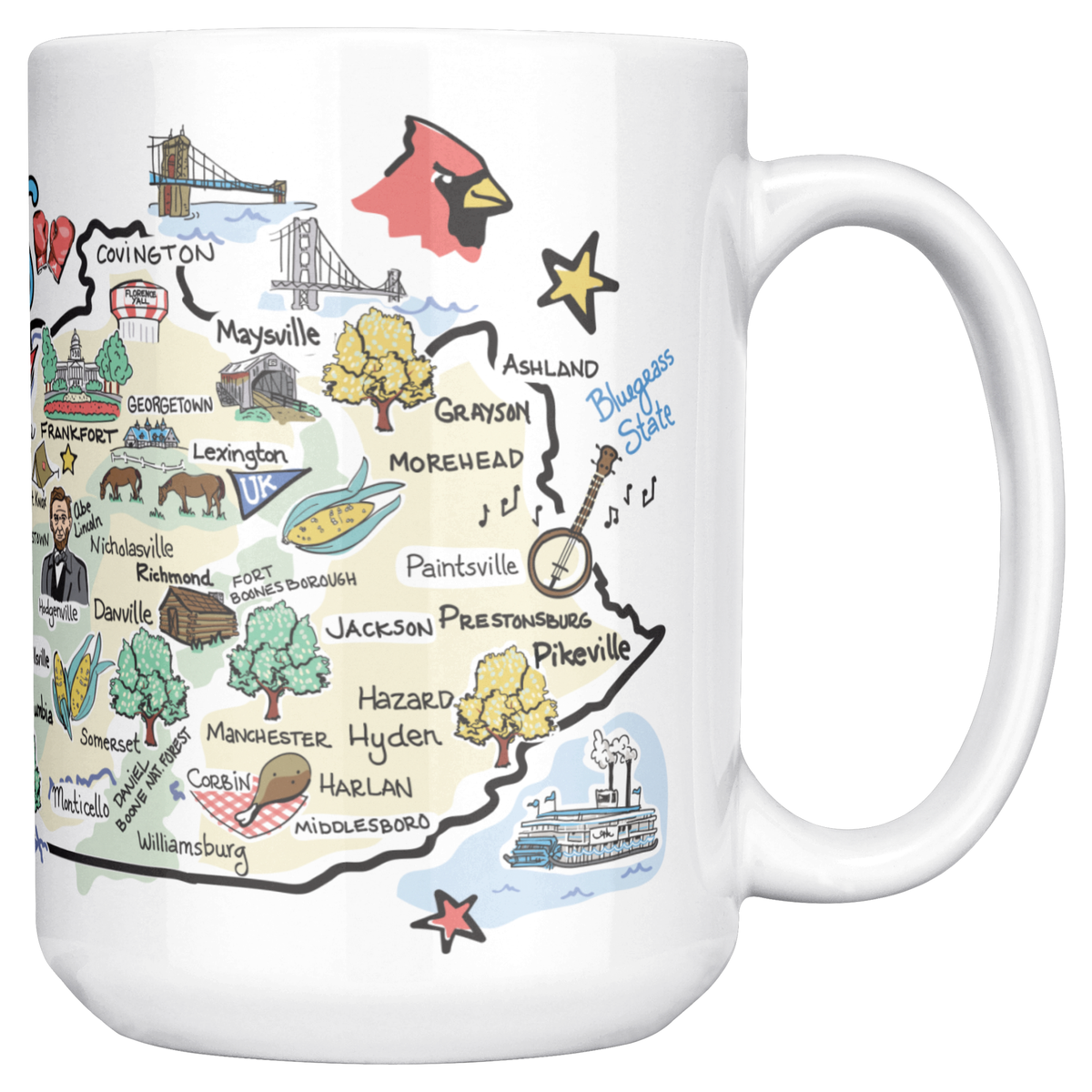 Kentucky 15oz White Mug
