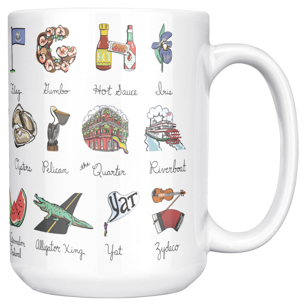 State Alphabet 15oz White Mug