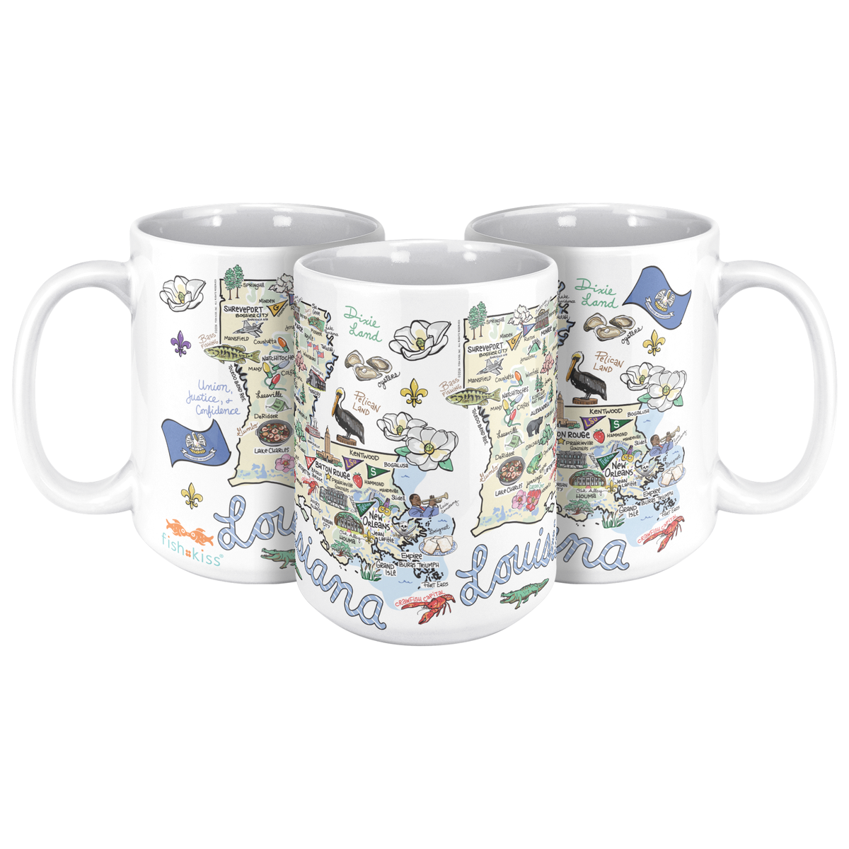 Louisiana 15oz White Mug