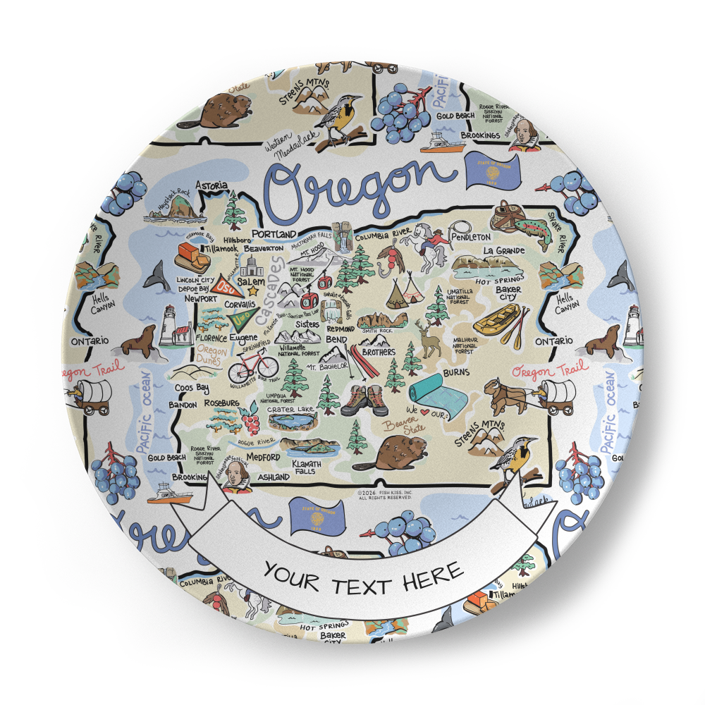 Oregon Map Plate