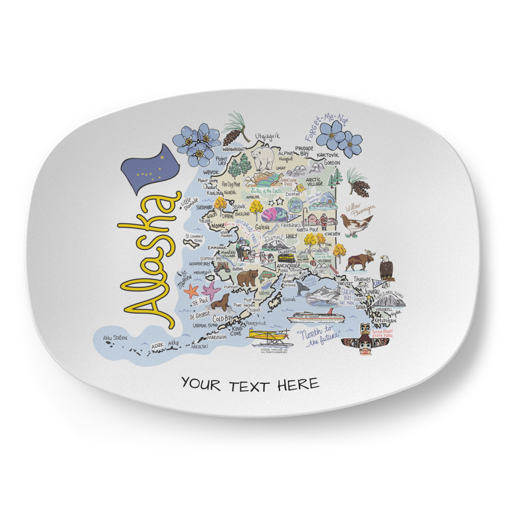 Custom State Map Platter