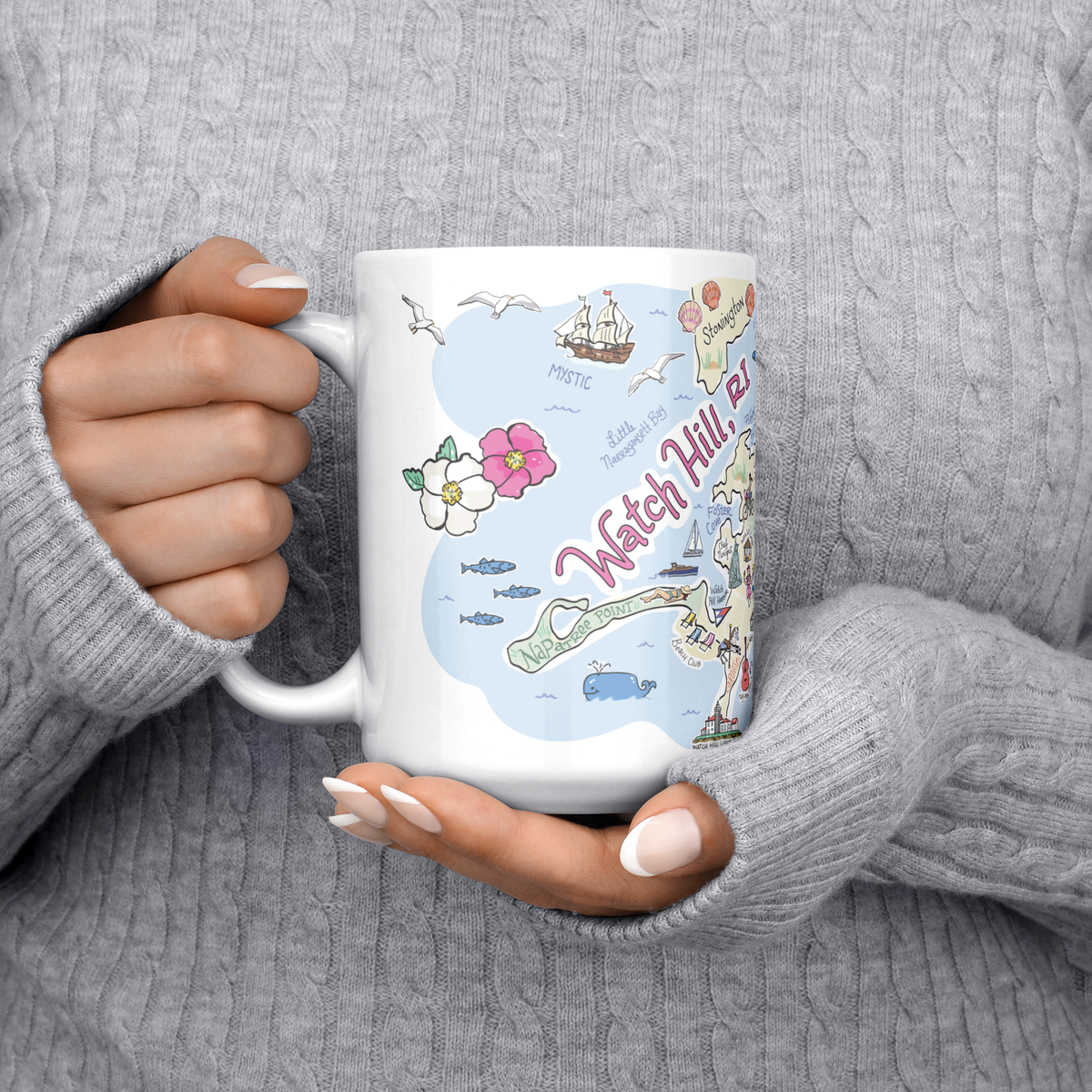 Watch Hill 15oz White Mug