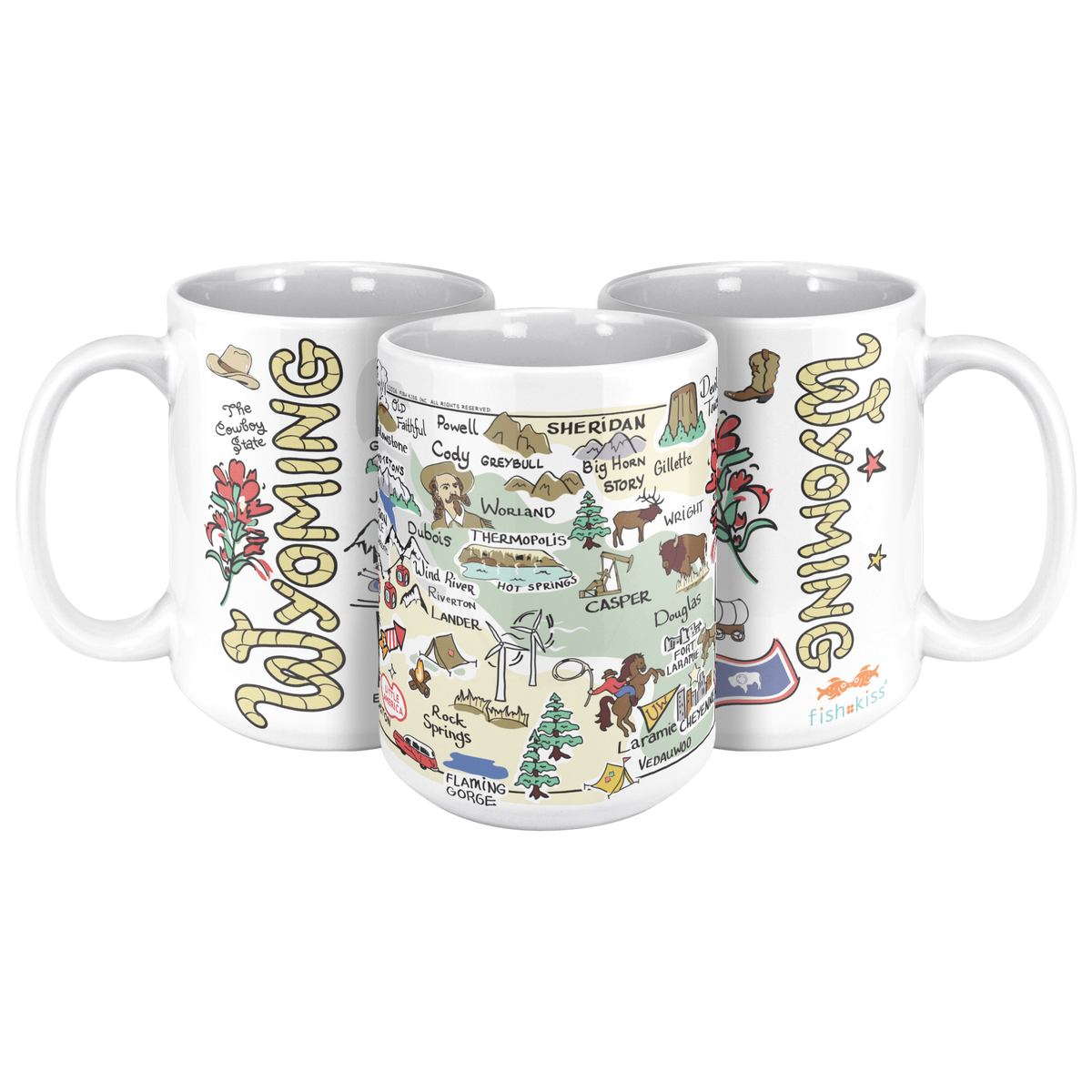 Wyoming 15oz White Mug
