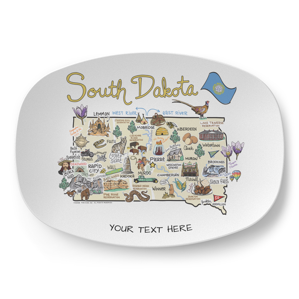 Custom State Map Platter