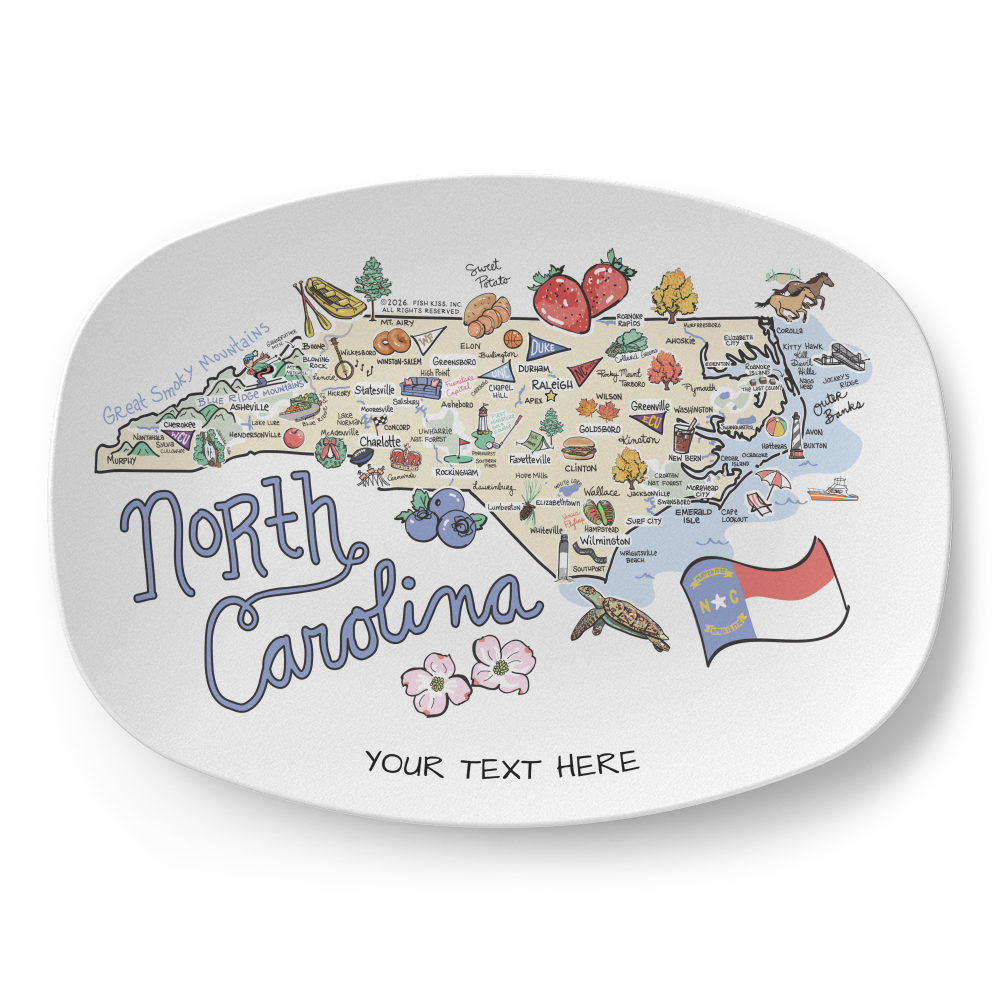 Custom State Map Platter