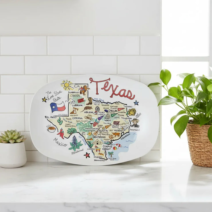 Texas Map Platter