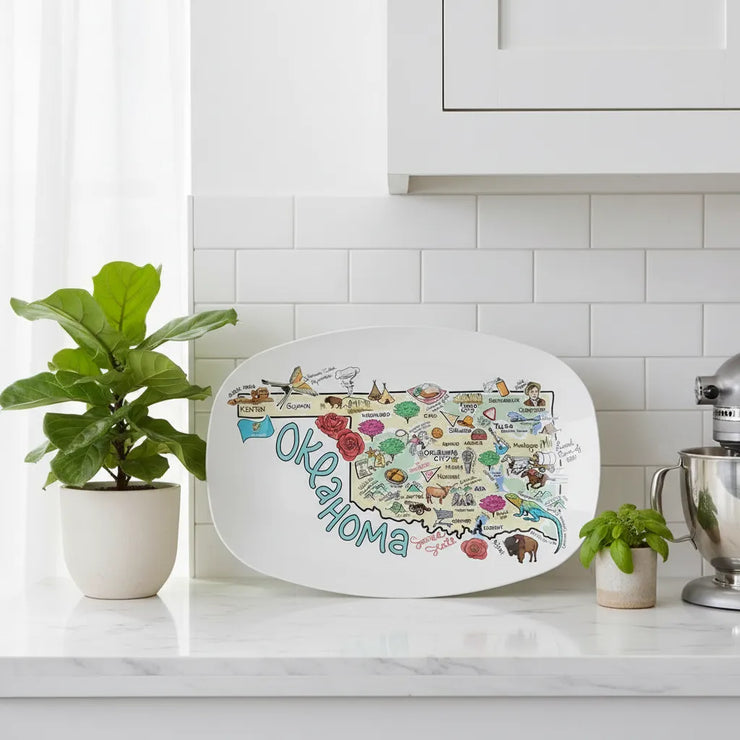 Oklahoma Map Platter