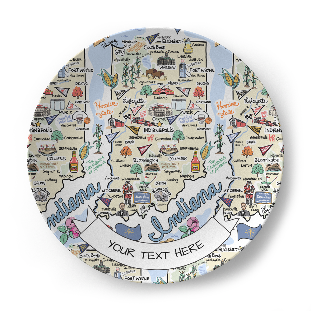 Custom State Map Plate