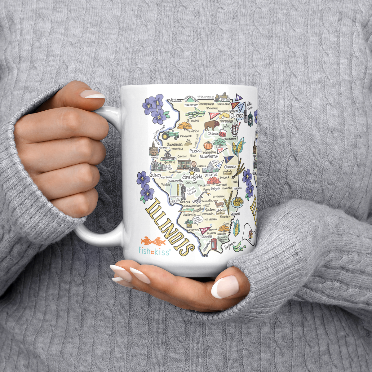 Illinois 15oz White Mug
