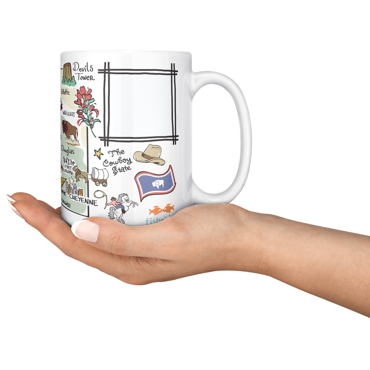 Wyoming 15oz White Mug